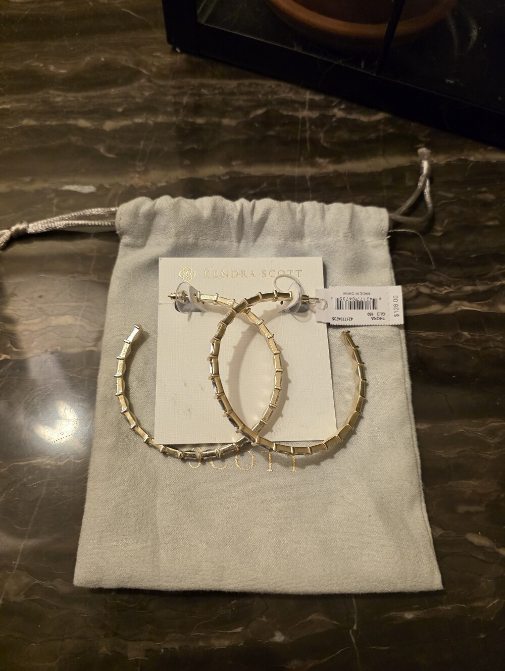 Kendra Scott Gold Faceted Hoop Earrings